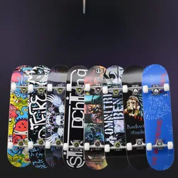 31 Inch Skateboard Complete Longboard Double Foot Skateboard Standard Skateboard for Boys Girls Teenagers Beginners