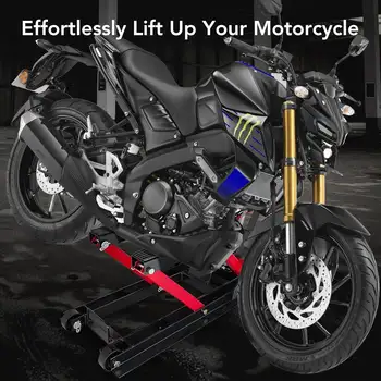 Cric idraulico per moto, capacità 1500 libbre, cric a forbice per ATV con regolazione dell'altezza da 4,7 a 14,57 pollici, piattaforma antiscivolo e rotazione a 360° 12 best sales piattaforma elevatrice - №1