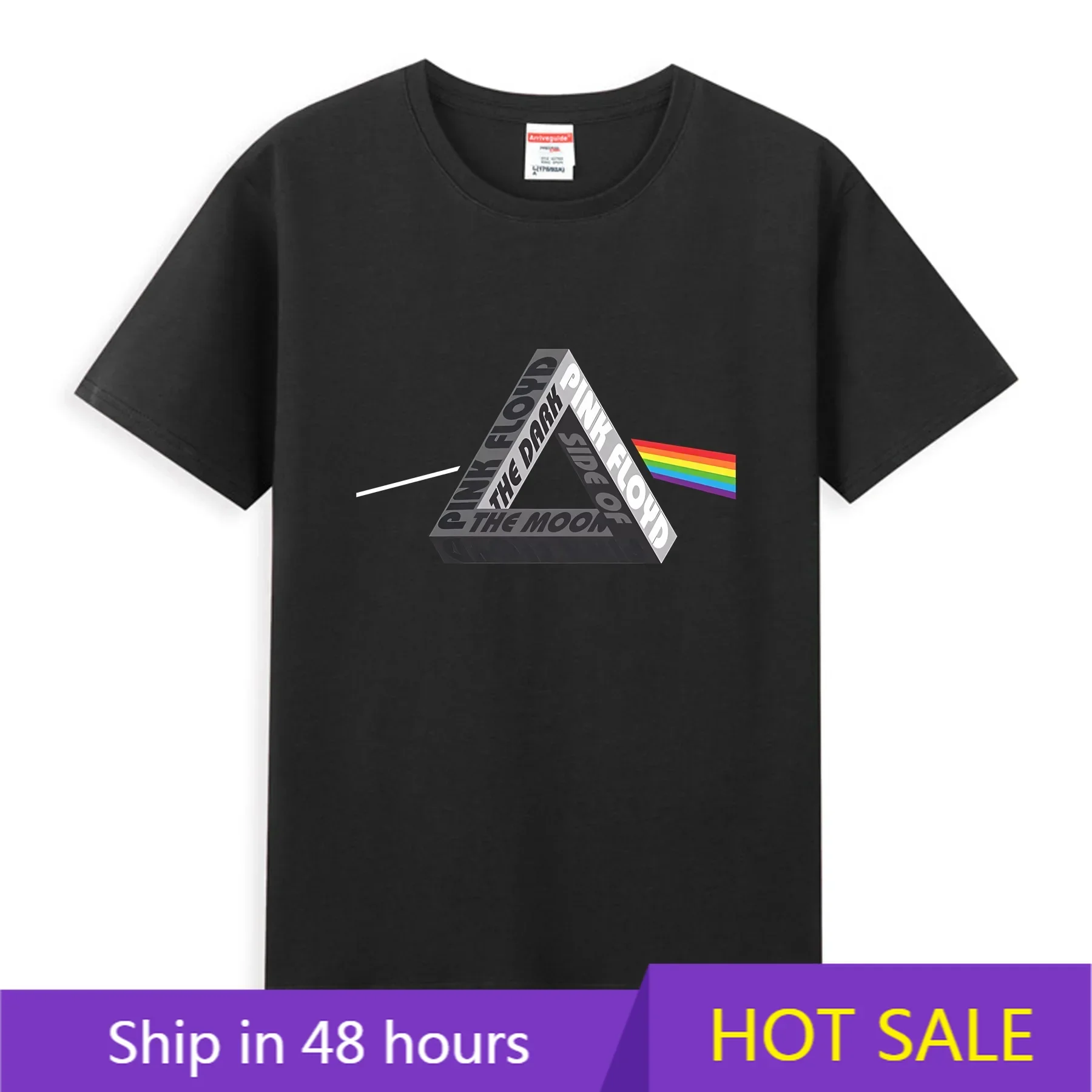 

2025 Men T Shirt Casual Logo Rainbow Pinks T-shirt Graphic Oversized Sports Tops Breathable Floyd Comfortable Streetwear S-3XL