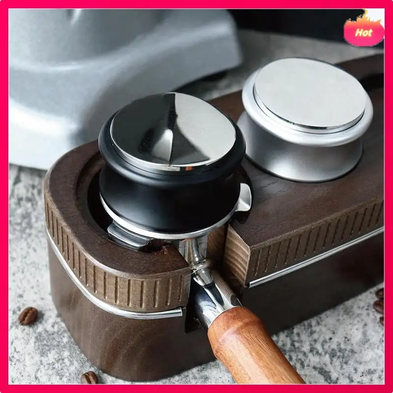 AD-1 PCS Coffee Distributor Tamper Dual Head Coffee Leveler Black For 54Mm Breville Portafilter
