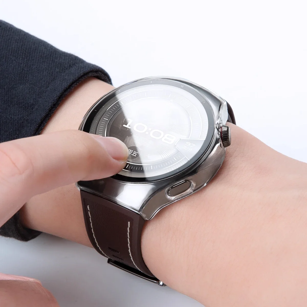 حافظة واقية صلبة لهاتف هواوي ساعة GT 6 pro 46 مللي متر واقي للشاشة لهاتف هواوي GT6 pro 46 مللي متر حافظة نصف قطعة مجوفة #5