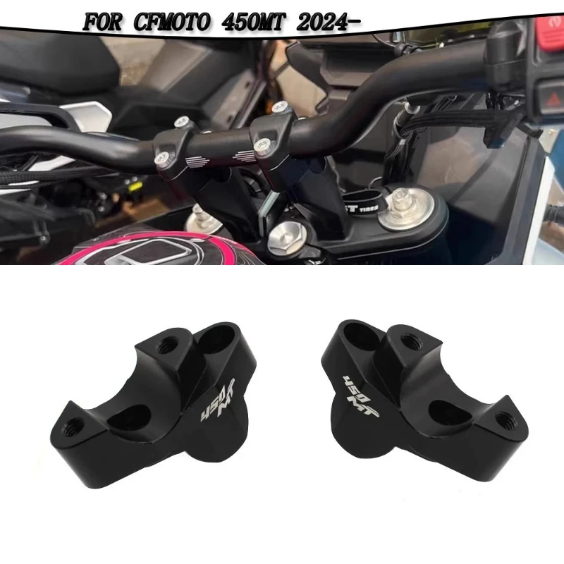 

CNC Aluminum Motorcycle Handlebar Riser 30mm Heightening Clamp Motorcycle Accessories For CFMOTO 450MT 450 MT 2024 2025 2026