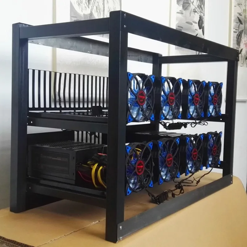 

Multi-graphics card rack, chassis supports 8 graphics cards dual power rack chassis