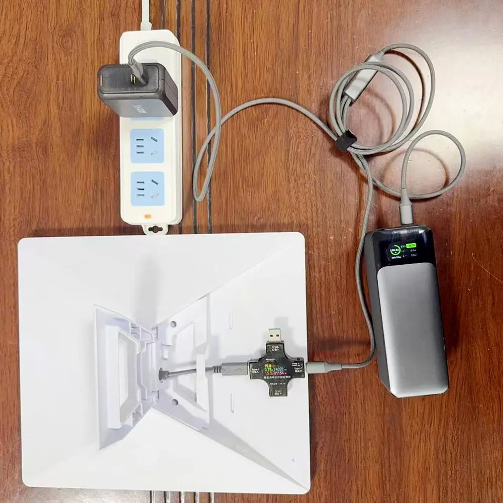 For Starlink Min Dual USB-C To DC One-to-two Power Cable PD100W Fast Charging Power Cable For Starlink Mini 160cm O3K8