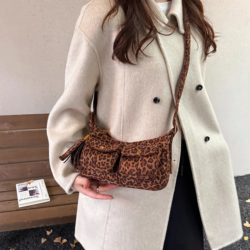 

Модная женская сумка с леопардовым принтом, новая популярная сумка через плечо, сумка женская ita bag 가방