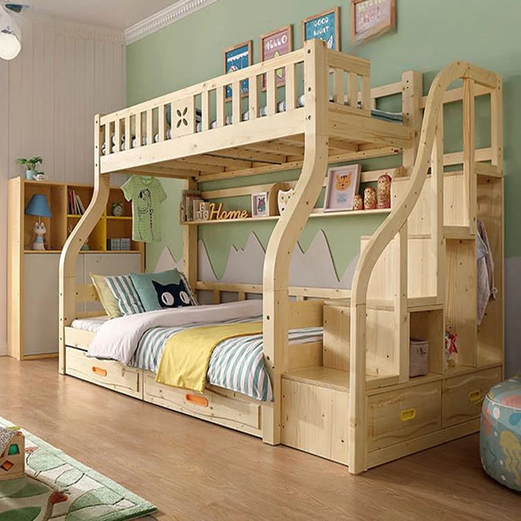 Children Wooden Double Bunk Bed Designs Furniture Metal Tube Bunk Bed With School Dormitory