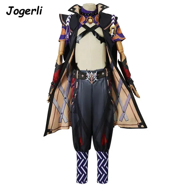 أزياء Jogerli Game Genshin Impact Arataki Itto التأثيرية Cos Hanamizaka Heroics بدلة عرض الأدوار للحفلات شعر مستعار؛ 3، c'5.b؛ 8'