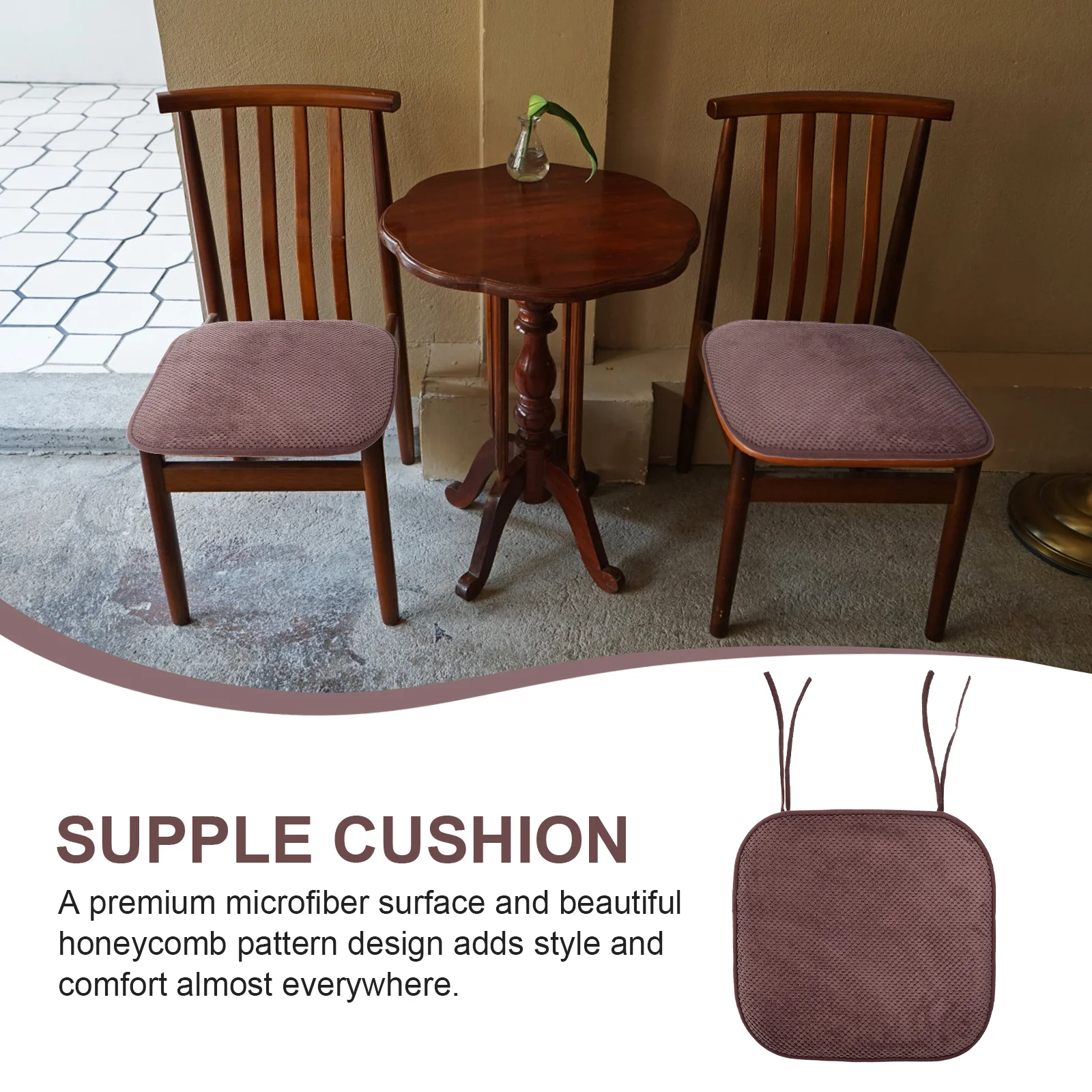 

Memory Foam Chair Cushion Soft Slow Rebound Comfortable Seat Pad for Office Dining Chairs Portable Polyester Cushion