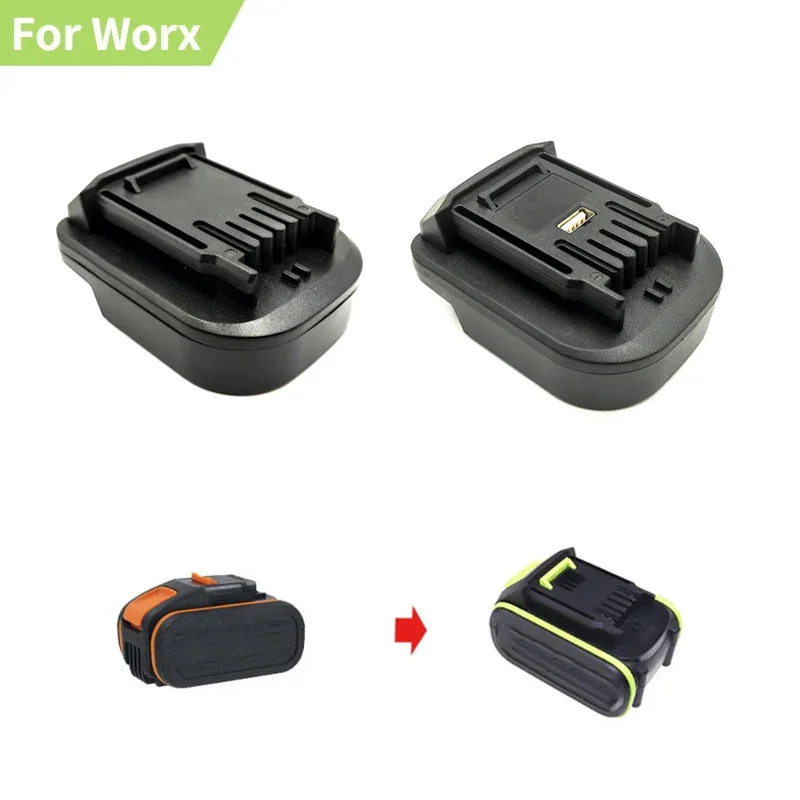 Adapter for WORX 20V 4pin battery convert to 5pin battery USB Port Charger share Battery converter Tool use (Not 6pin WA series)