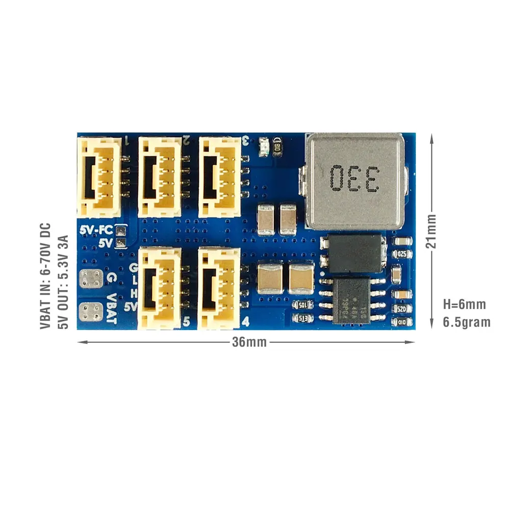 MATEK CANPDB 6-70V 2S-16S PDB 3A BEC JST-GH CAN Bus for FPV Fixed-Wing Drone Parts