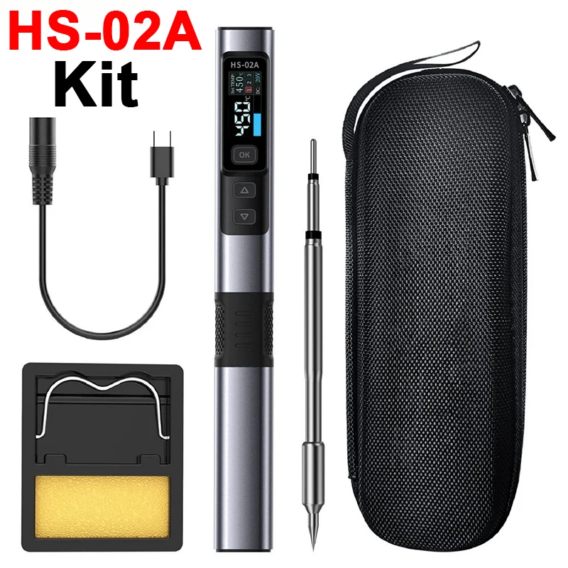 HS02A Soldering Iron Repair Tool 100W with Adaptive Power Control and High Definition Screen for Precise Operation