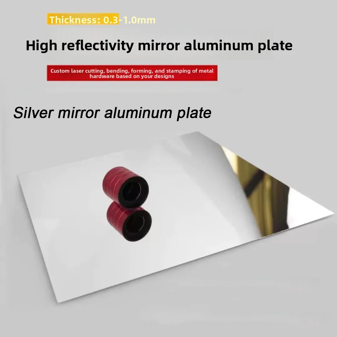 

Thickness 0.3-1mm Silver mirror aluminum plate with high reflectivity of 86% UV reflective lampshade panel customized processing