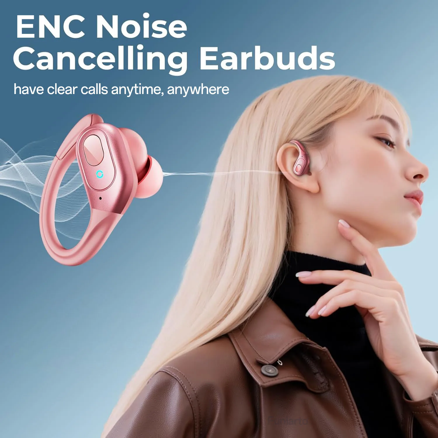 سماعات رأس رياضية لاسلكية IPX7 مقاومة للماء بلوتوث 5.3 مع ميكروفون سماعات أذن لاسلكية للرياضة والجري والتمارين الرياضية في صالة الألعاب الرياضية