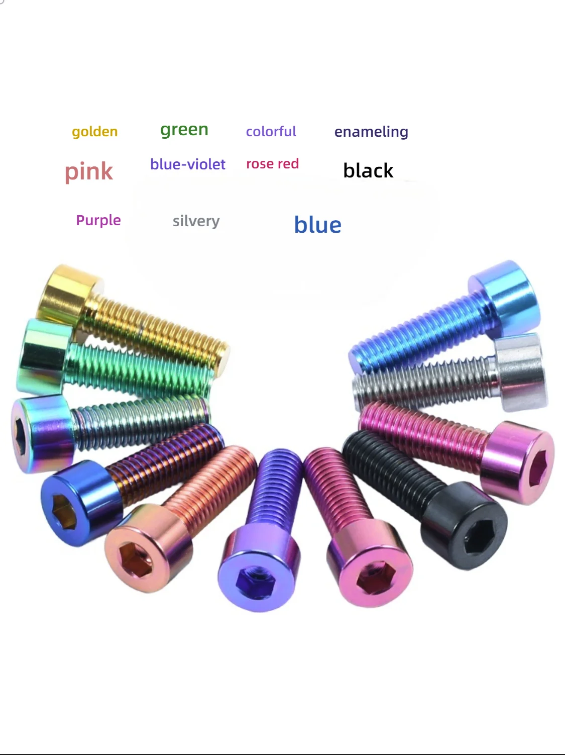 Hexagonal Colorful Screws Drone Frame Ultra-Light Screws Electric Motorcycle Modification Bolts