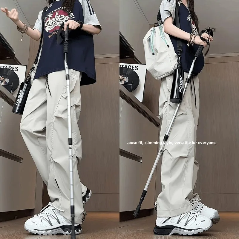 Outdoor Heren Casual broek met rechte pijpen Winddicht Waterdicht Lente Herfst Losvallend Vrije tijd Lange broek Werkkleding Polyester...