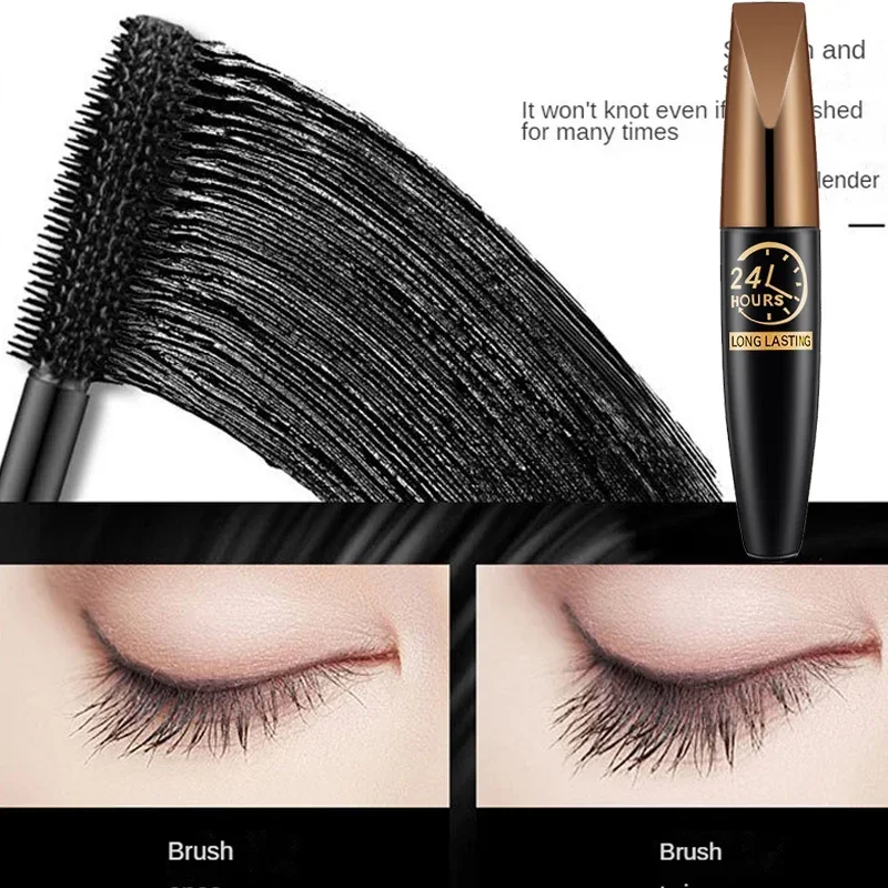 Mascara waterproof extra volume Anti-sweat Lengthens Eyelashes Black Silk Fiber Mascara Female Non-smudge Makeup eyes Cosmetic