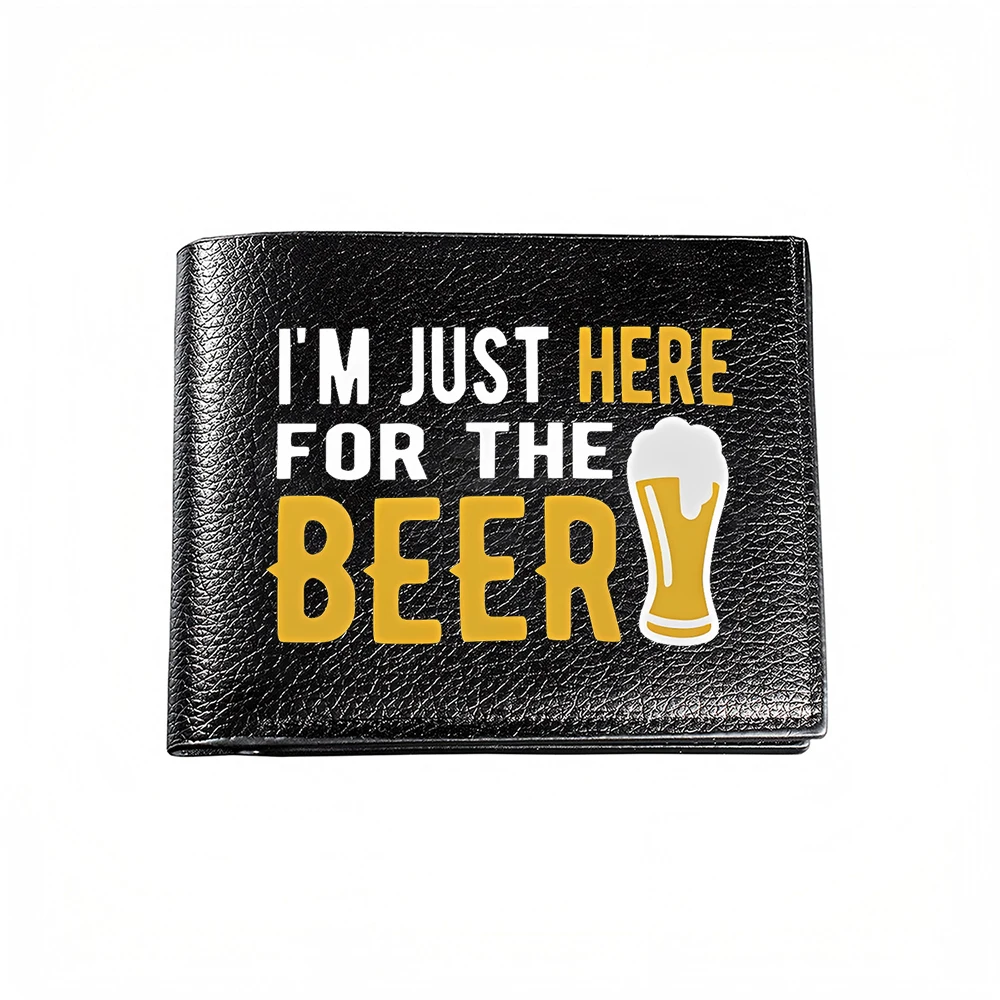 Im Just Here For The Beer Mens Wallet With Fun Beer Theme Design Perfect For Casual And Business Use Stylish And Modern Look
