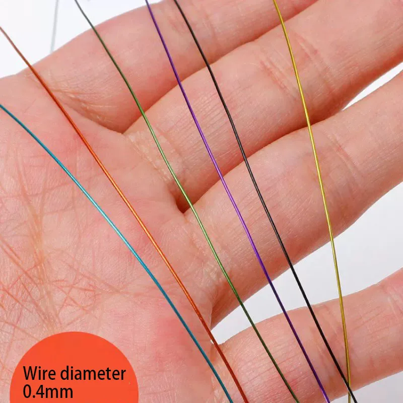 10 Farben 50 Meter Schmuck Handwerk Kupferdraht für DIY Blume Perlen Halskette Armband Herstellung Geschenkverpackung Garten Bastelbedarf – Detail 8