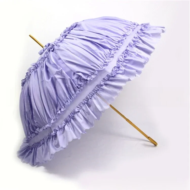 

Multi-layer lace princess umbrella pleated skirt edge sunscreen umbrella