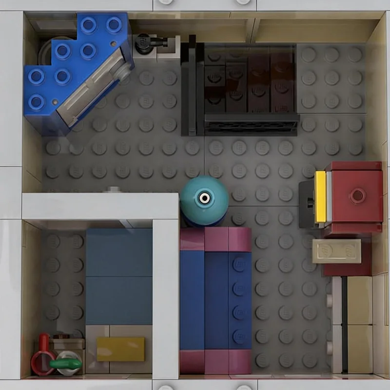 693-teiliges Konstruktions-Haus MOC Anpassbares Modulares Baustein-Modell Beliebtes Kreatives Design DIY Festival-Spielzeug Geschenk für Kinder