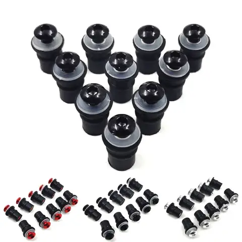 10 pz M5 Parabrezza Bullone Parabrezza Vite di Montaggio Dado Rondella per Kawasaki Ninja Honda CBR Suzuki GSXR Yamaha YZF R1 R3 R6 R7