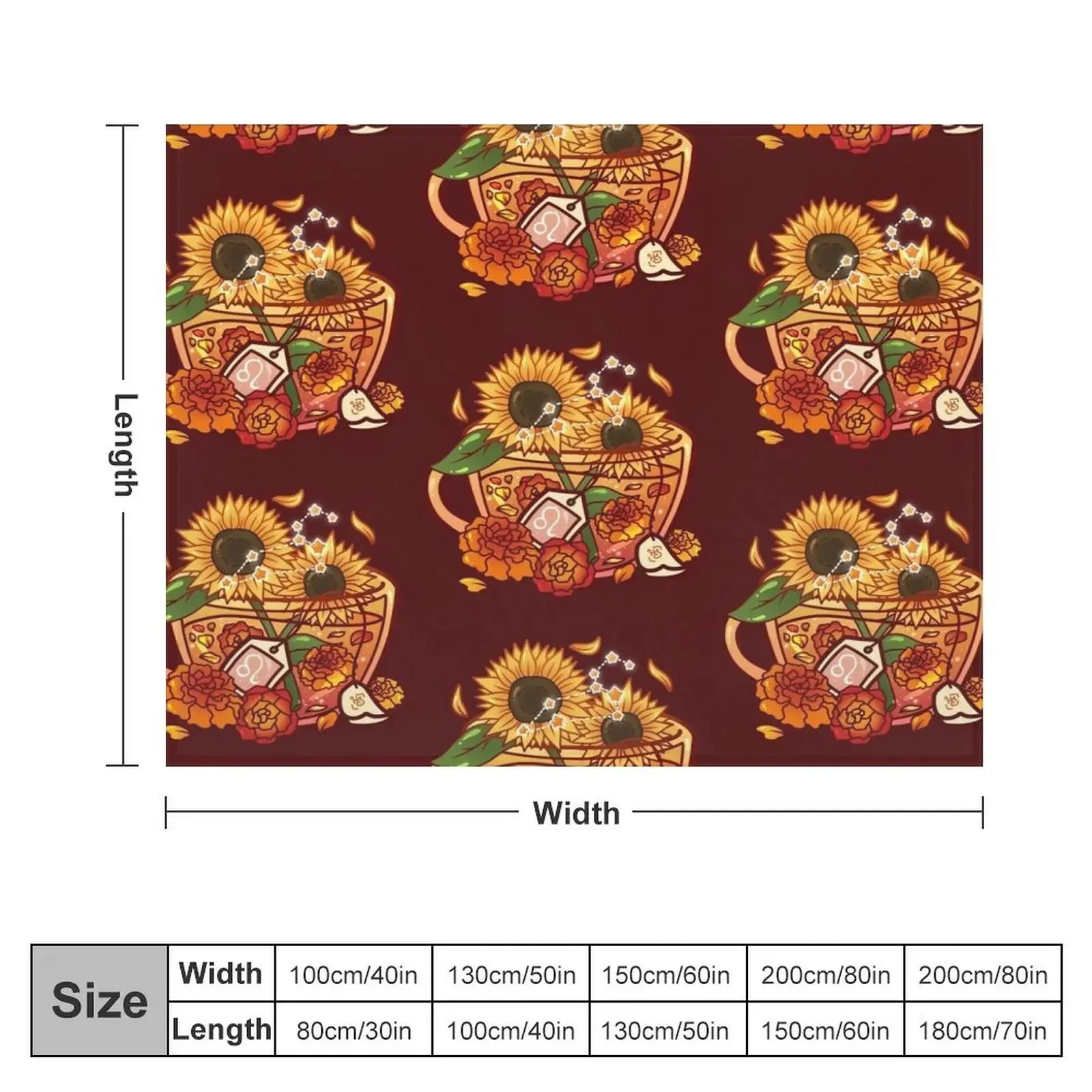 Leo Zodiac Teacup Throw Blanket Large Blankets Sofas Of Decoration anime Blankets