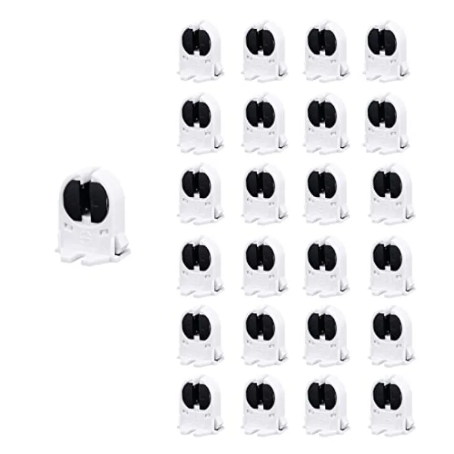 T5 Lamp Holder G5 Base Non-shunted Fluorescent Lamp Socket, VDE Listed T5 Light Socket Tombstone for LED and Fluorescent Tube,