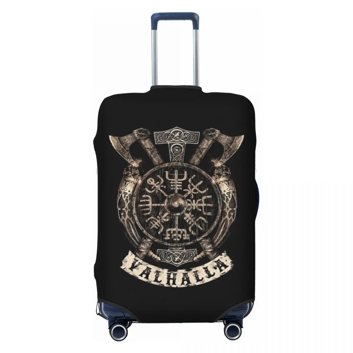 

'Viking Vegvisir Shield' Print Luggage Protective Dust Covers Elastic Waterproof 18-32inch Suitcase Cover Travel Accessories