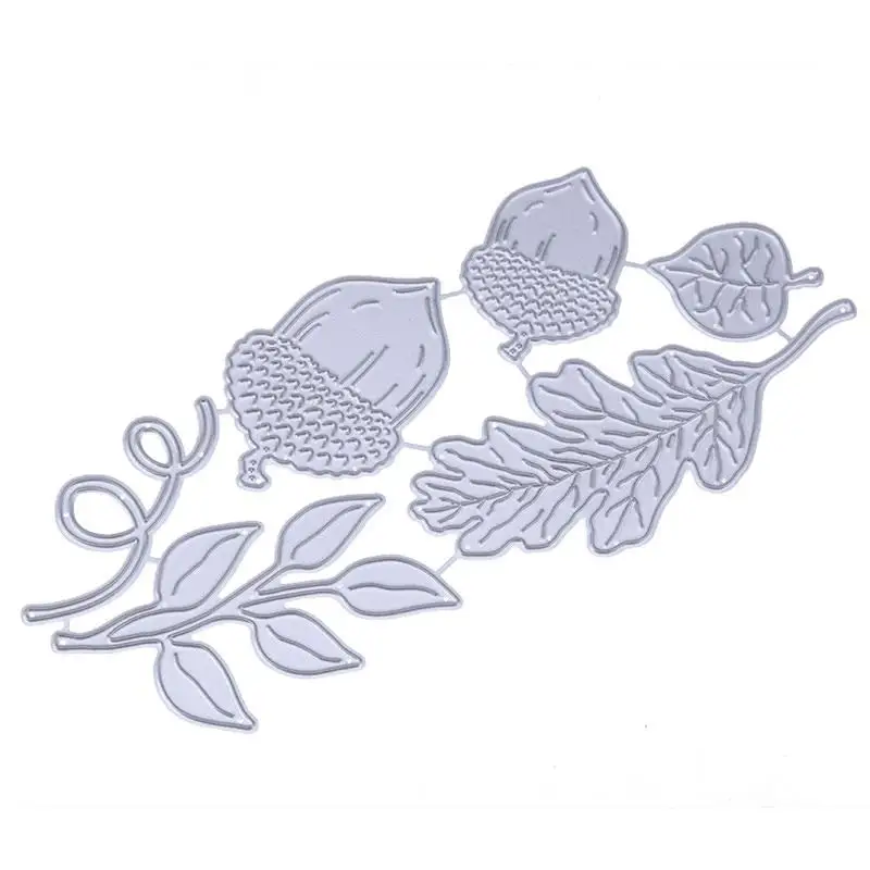 6pcs/Set Acorns and Leaves Metal Cutting Dies Stencil for DIY Scrapbooking Photo Album Embossing Paper Cards Decorative Crafts