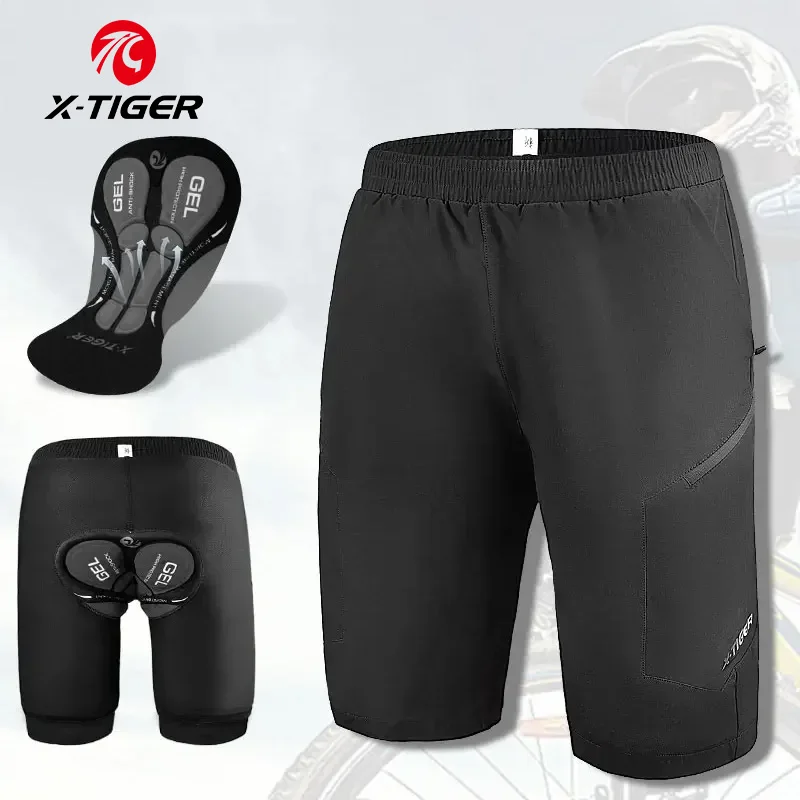 

X-TIGER Men's Mountain Bike Shorts Padded Professional Outdoor Breathable Casual Mountain Road Bike Cycling Shorts Clothing