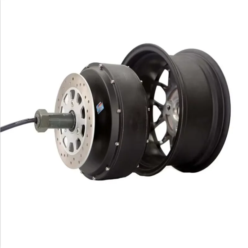 QS260 2000W Single Shaft Electric Car Hub Motor With 5.0 x 12inch Rim