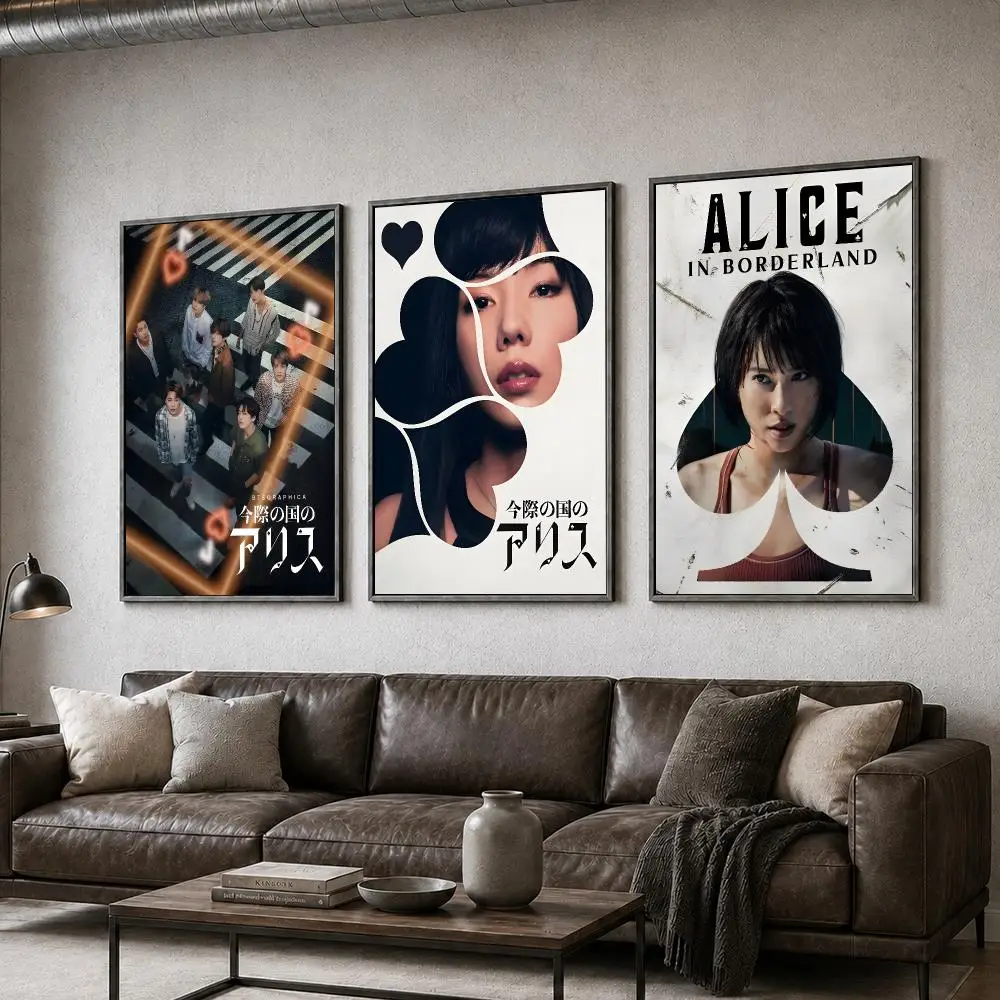 TV Alice In Borderland Netflix Survival Poster  PP Self Adhesive Home Garage Dorm Bar Wall Decor Aesthetic Retro Gift
