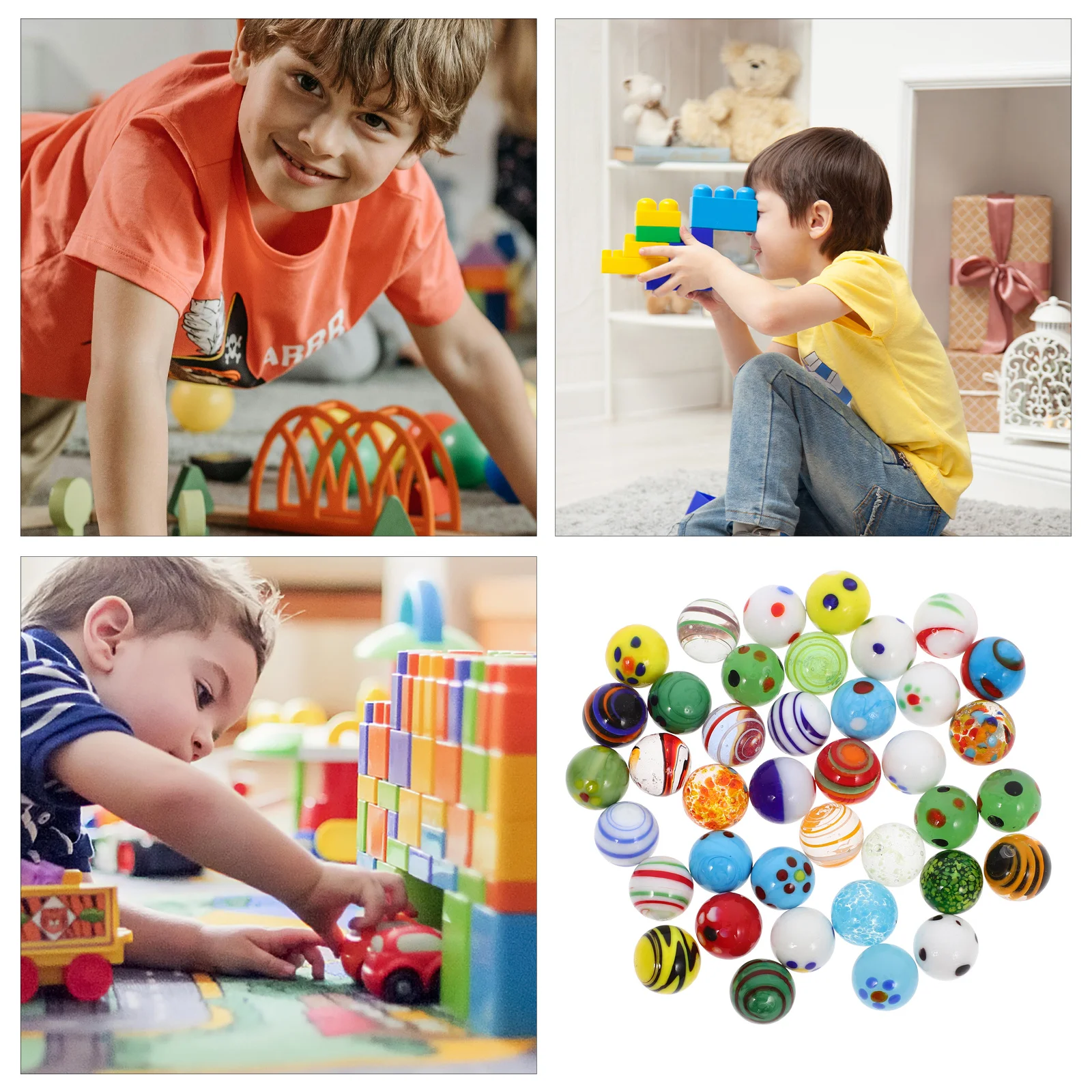 38 قطعة من الرخام الزجاجي الملون السلس المقاوم للكسر لخزان حوض السمك ديكور حديقة زهرية حشو لعبة مجموعة أنشطة الأطفال #5