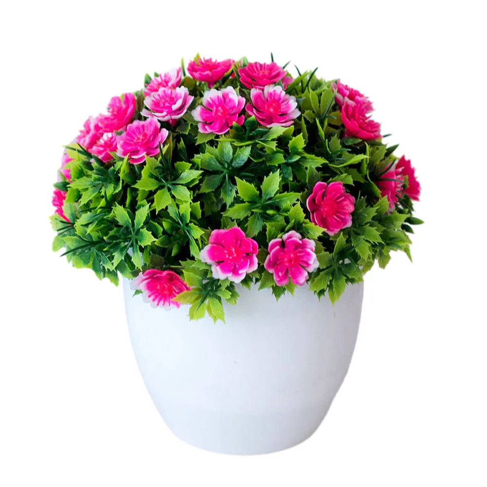 인공 분재 가짜 식물 꽃 화분 식물 잔디 식물 화분 장식, 웨딩 파티 홈 침실 정원 장식 