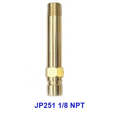 Brass JP251Quick Connector NPT Male Thread Water Cooling Nozzle Pipe Extension Fitting for Mold Injection Machine Cooling System