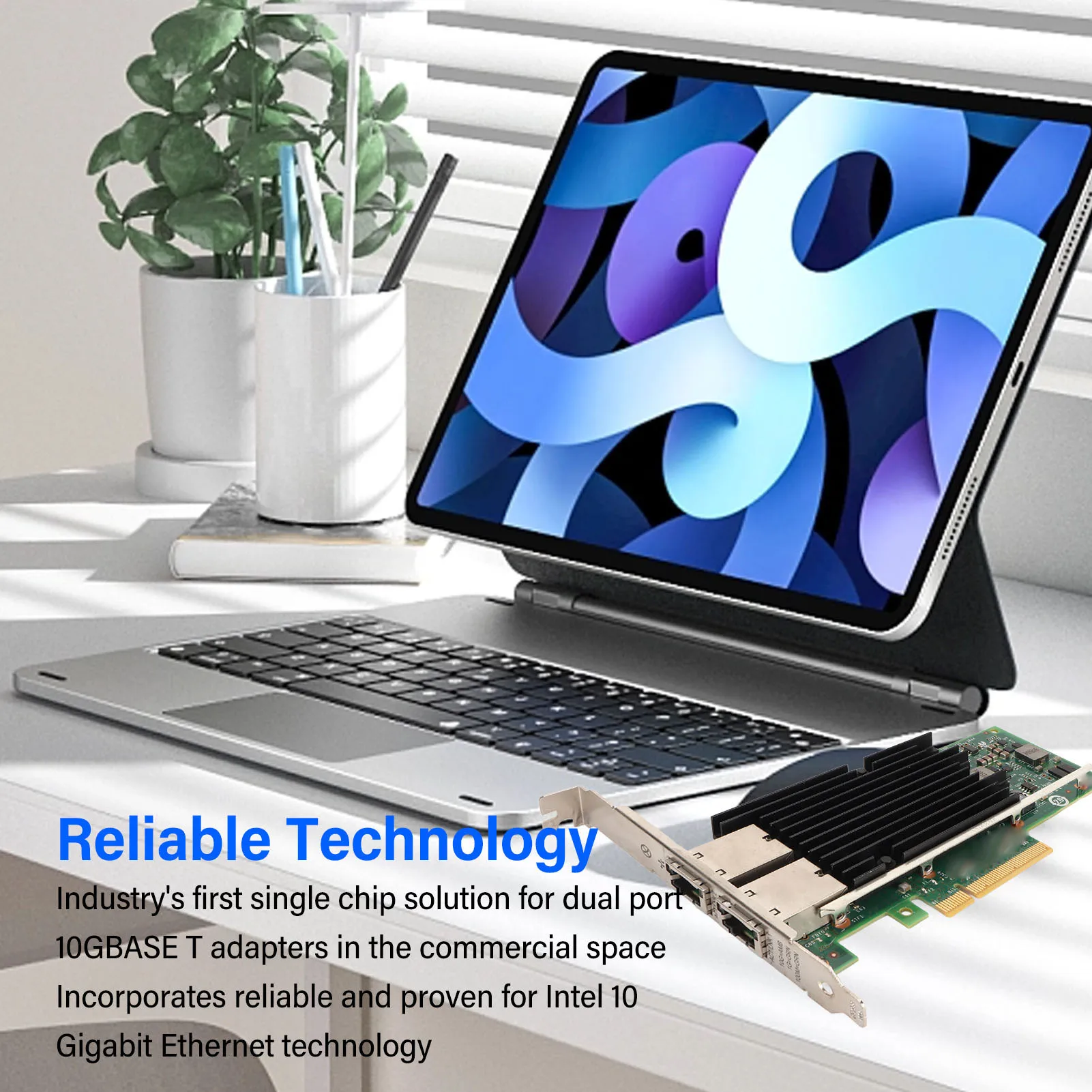 

PCIe Network Card Dual Port RJ45 10GB NIC PCIe X8 716589 002 PCIe Network Adapter Gigabit Ethernet Card PCI Express Network Card