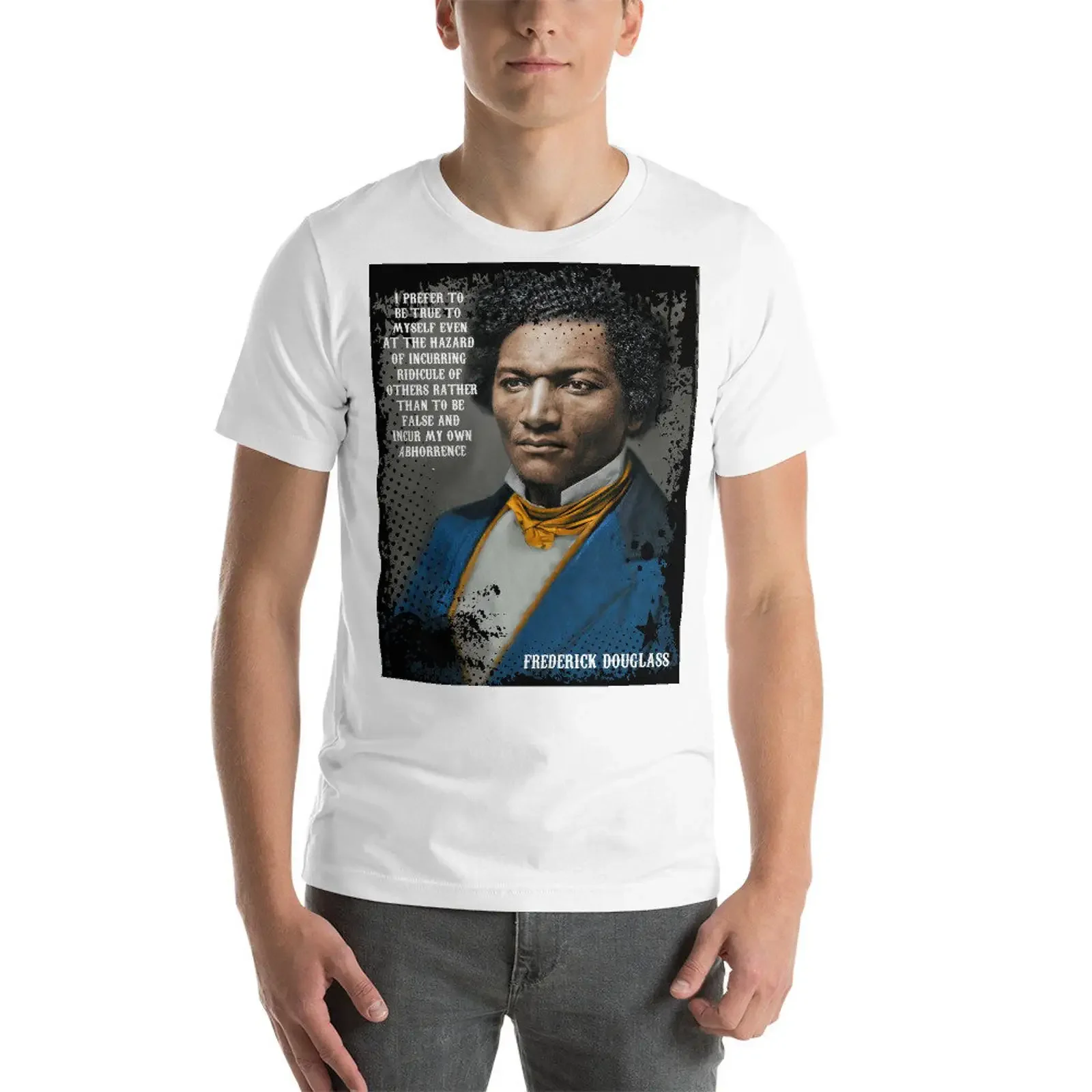 Frederick Douglass T Shirt vintage Washed homme Slightly fashion graphic Stretched streetwear Breathable Unisex Stylish Casual