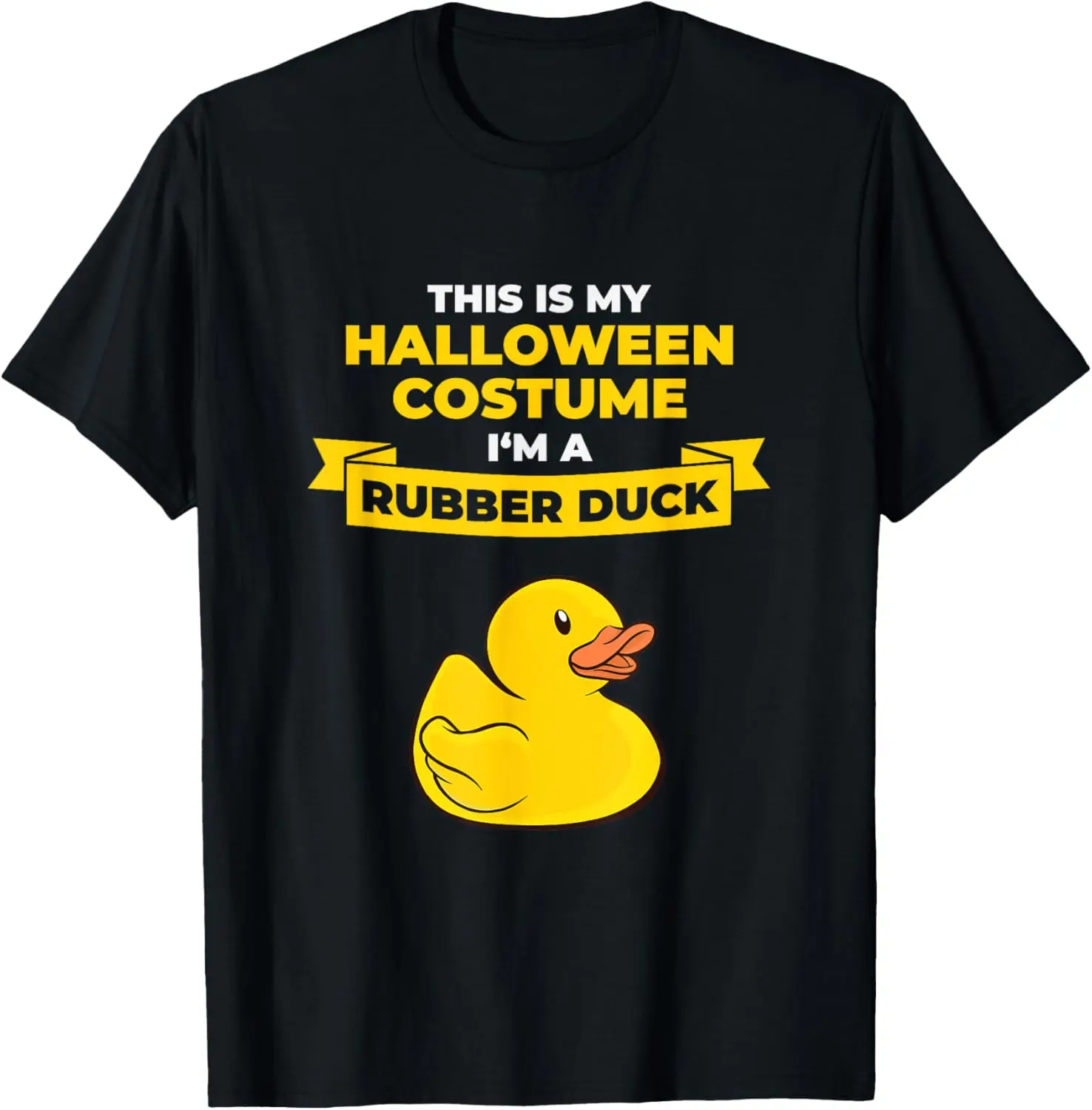 Camiseta con disfraz de último minuto de Halloween con pato de goma