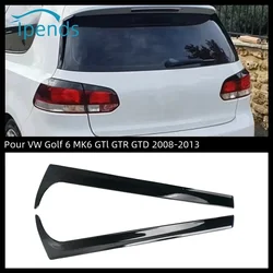 For VW Golf 6 MK6 GTI R GTD Standard 2008-2013 Glossy Black Rear Window Side Trunk Spoiler Canard Canards Splitter Accessories