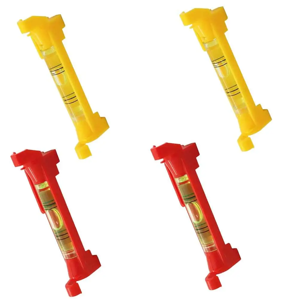 Construction Hanging Line Level 4pcs Engineering Leveling Wooden Work Plastc Red/Yellow 75x12.5mm Brick Working