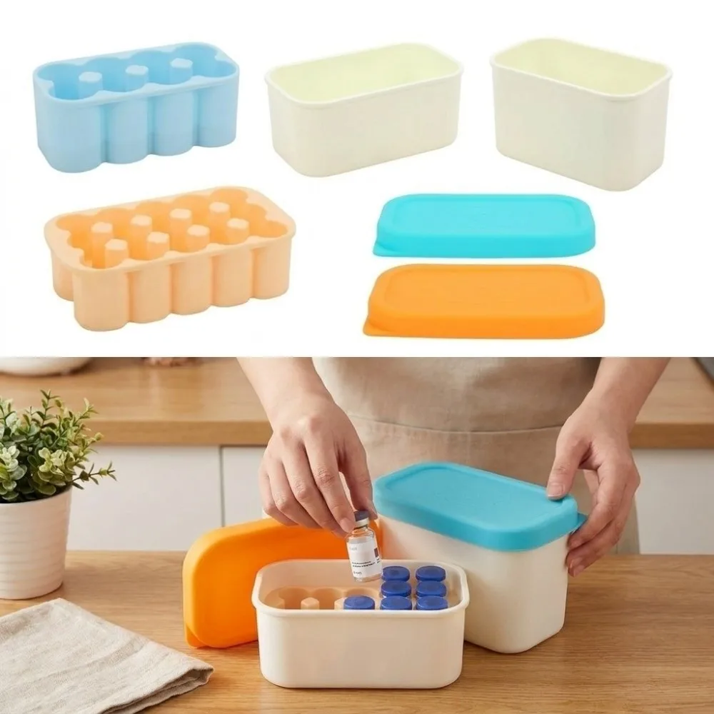 10ml Vial Compatible Peptide Organizer 5ml Vial Compatible Reusable Small Peptide Case Dishwasher-Safe Portable Travel Vial Case