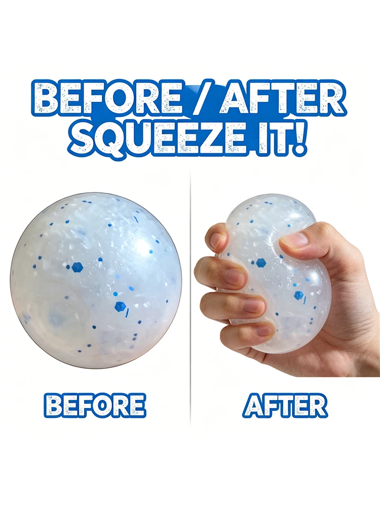 2026 Neuer Stil Schylling Schneeball Crunch NeeDoh Squishy Fidget Spielzeug Weißer Crunch Schneeball Stressabbau-Spielzeug – Detail 3