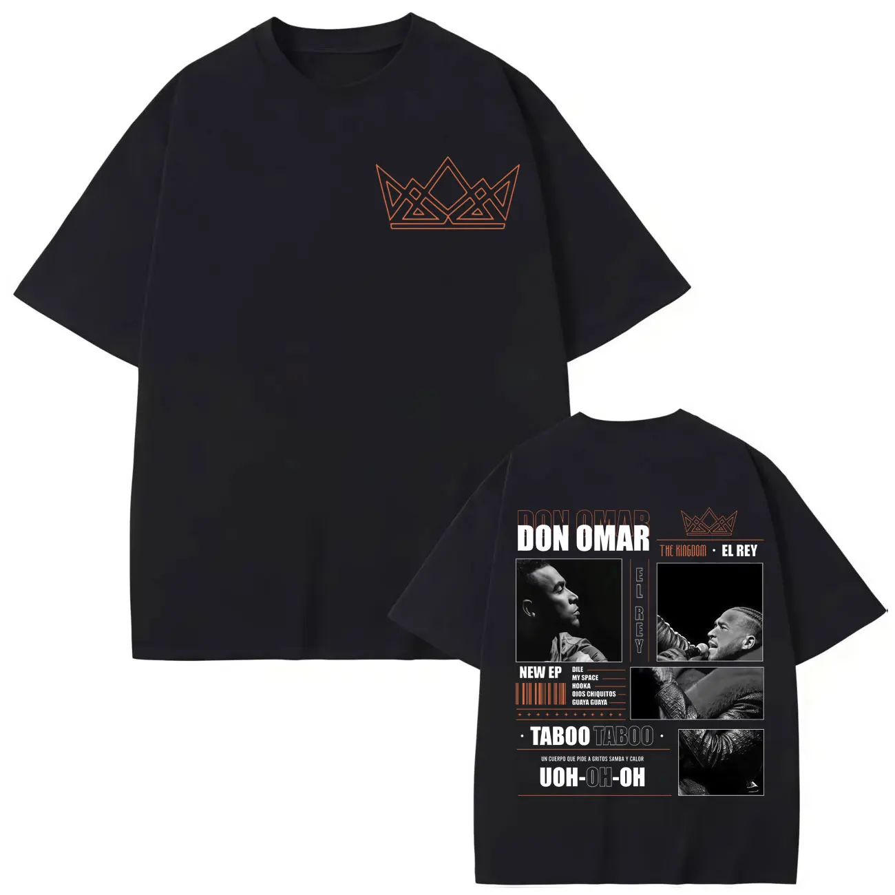 

Rapper Don Omar Tour 2025 T Shirt Men Women Summer Fashion Vintage T-shirt High Quality Cotton Short Sleeve T-shirts Streetwear