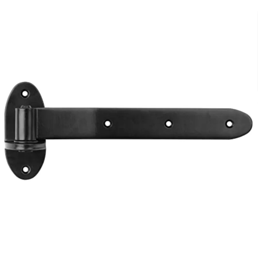 

Pack 1" Black Strap Gate Hinges, Heavy Duty T Shape Lift Off Hge for Fence Barn, 3/16" Thick
