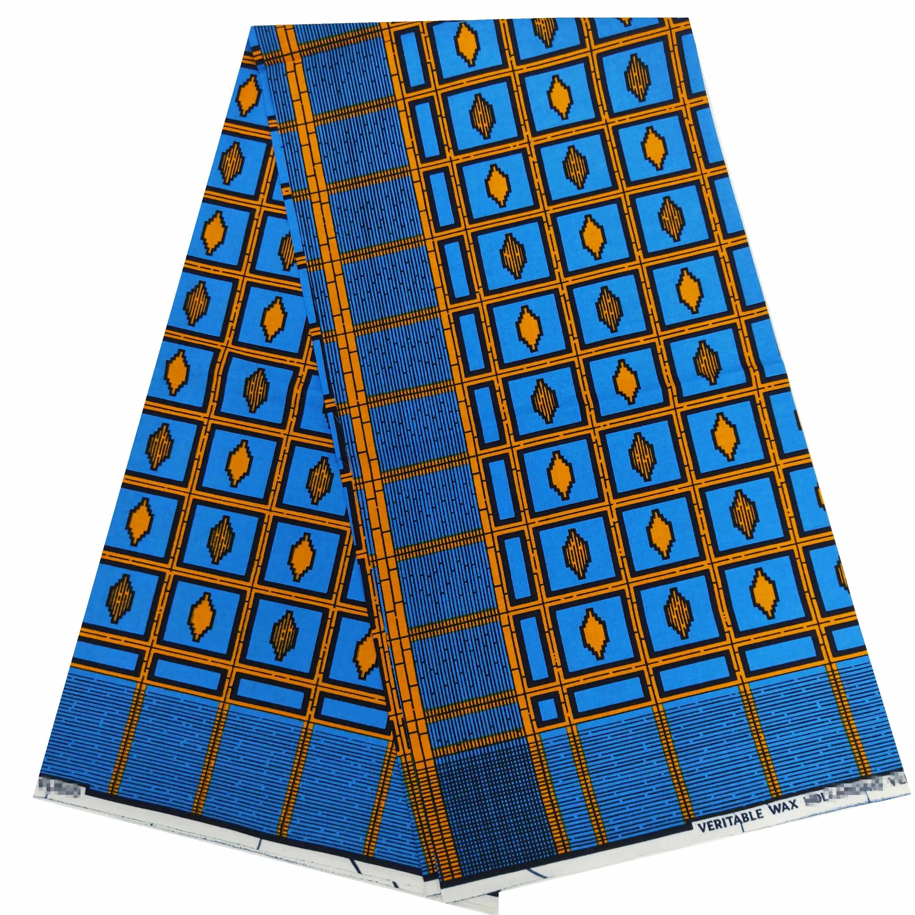 Veritable Super V Real Wax Guaranteed Wax Prints Real Dutch Hollandais Loincloth African Dress 100% Cotton Fabric 6 Yards Batik