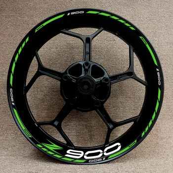 Geeignet für Kawasaki Z900 Lokomotive 17-Zoll-Felgen mit Logo, wasserdichtem, reflektierendem Aufkleber und Aufkleber mit Prägung