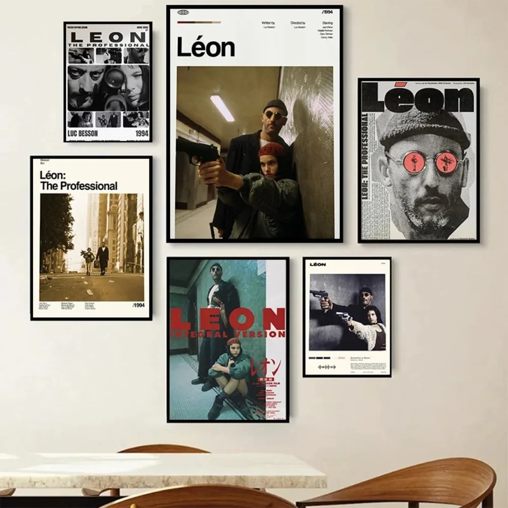 Vintage Retro Minimalist Movie Leon Leon The Professional Art Poster Canvas Painting Wall Living Room Home Decor