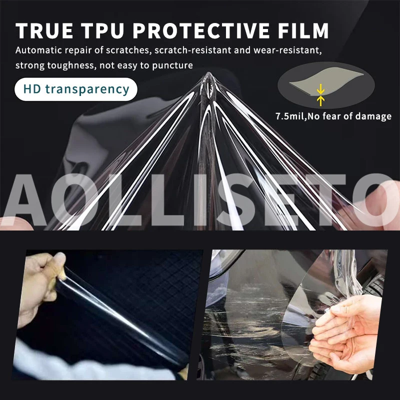 ملصق طبقة حماية من مادة TPU شبه شفاف ppf لجسم السيارة وطلاء حافة باب السيارة ومضاد للخدش وحماية الدراجة الهوائية #4