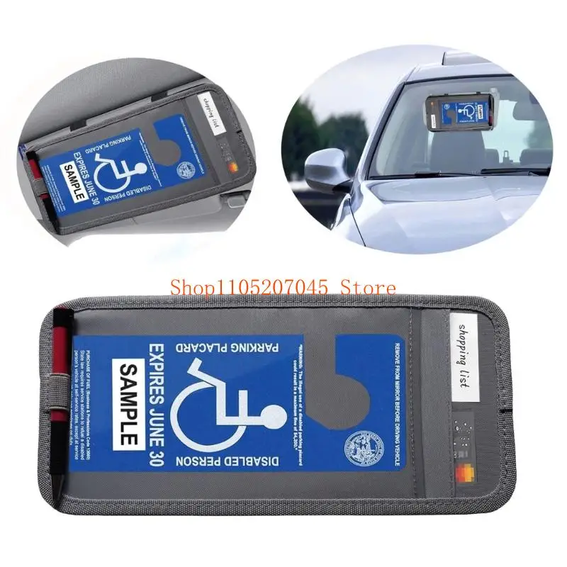 37cd Car Visors Cloth for Disabled Parking Pass & necessary Document Storag