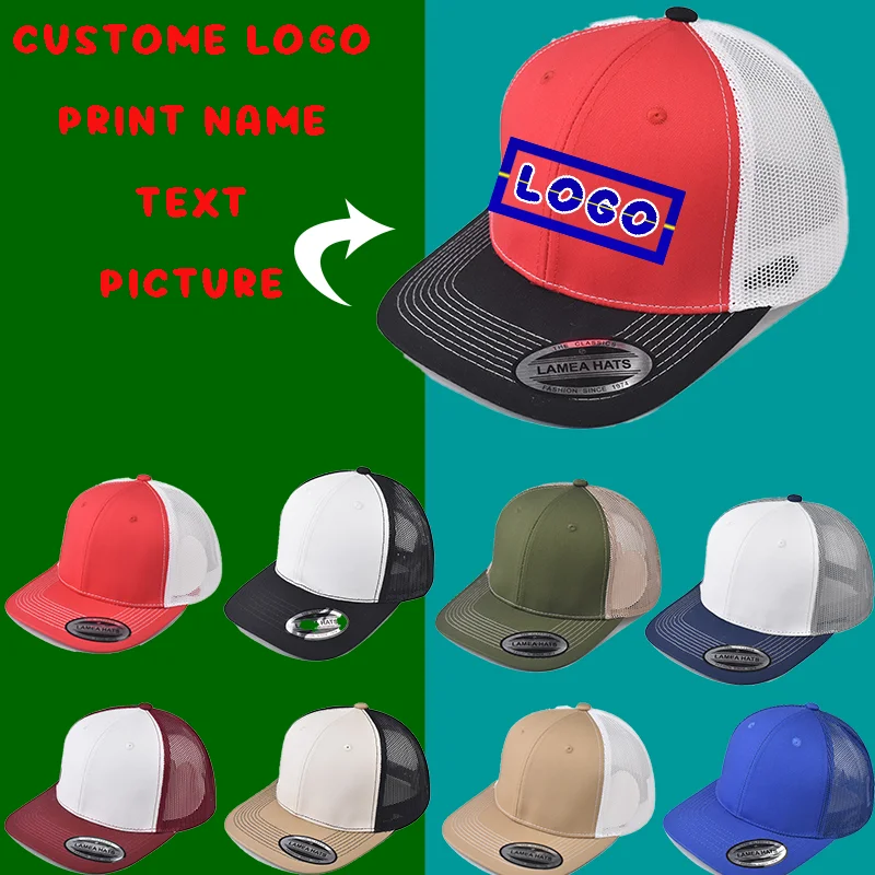 

Custome Logo 32 Color Trend Mesh Breathable Truck Driver Hat Outdoor Shade Men's and Women's Adjustable Hip Hop Baseball Cap